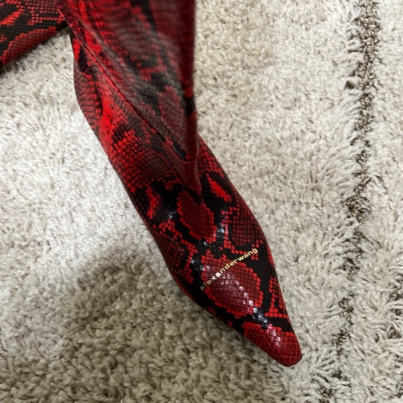 FINAL PRICE. Alexander Wang Red Snakeprint Boot - Picture 10 of 12
